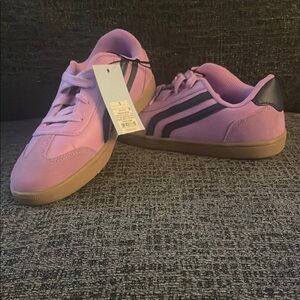 Cat & Jack Purple Sneakers with Black Stripes